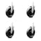Service Caster 6 Inch Phenolic Wheel Swivel 7/8 Inch Square Stem Caster Set SCC-SQ20S615-PHS-78-4 - alternate 1